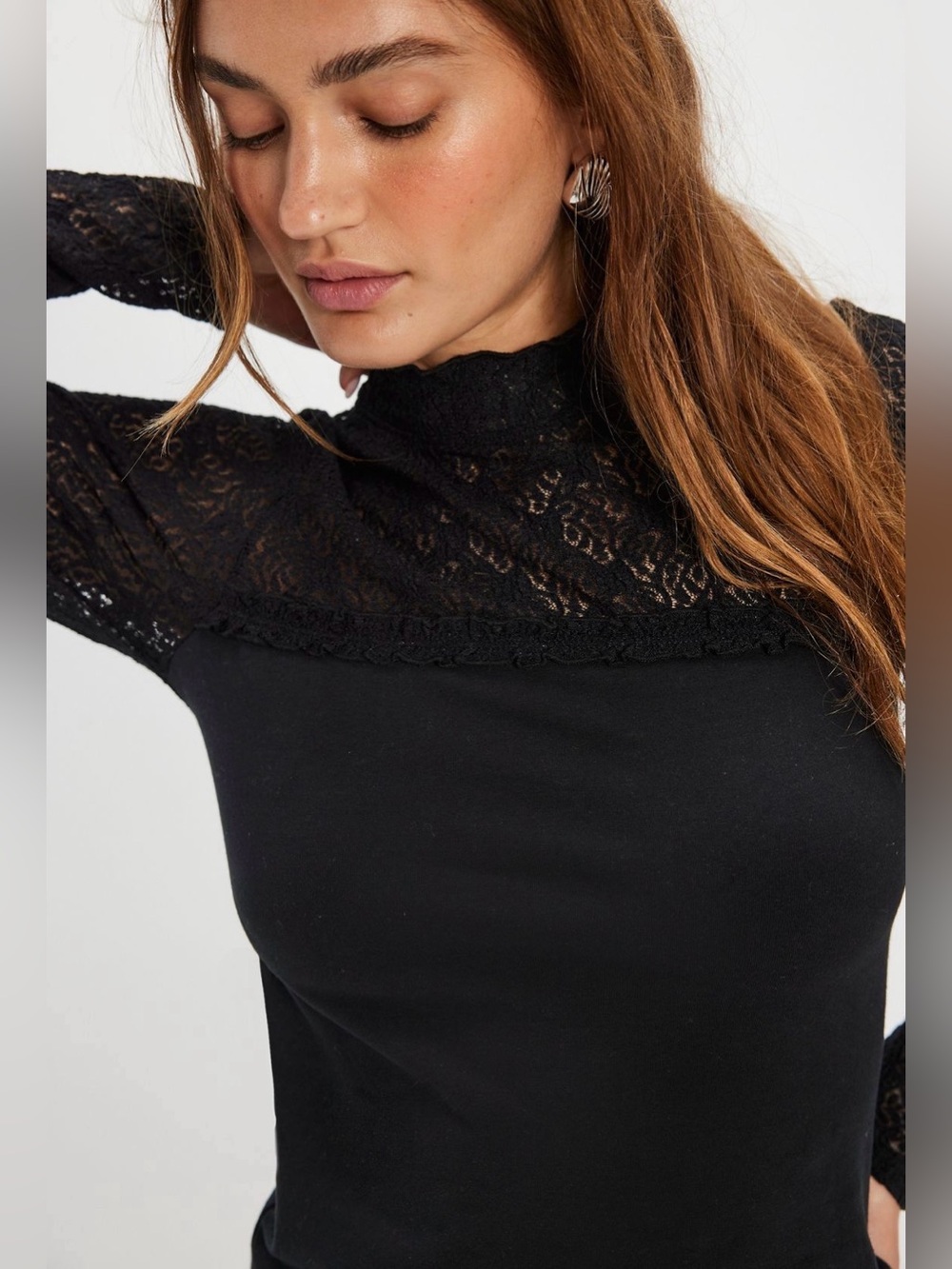 FREE PEOPLE Miya Lace Top